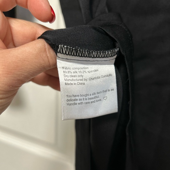 Silk Suit Jacket Black Size XS By Charlota Gandolfo - Picture 8 of 13